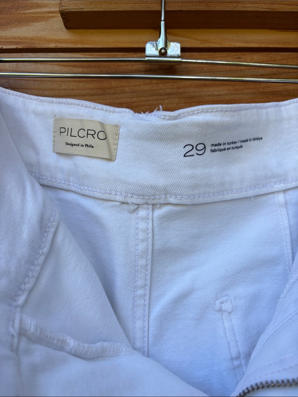 Pilcro Anthropologie White High Rise Wide Leg Crop Jeans Size 29 - Picture 8 of 8
